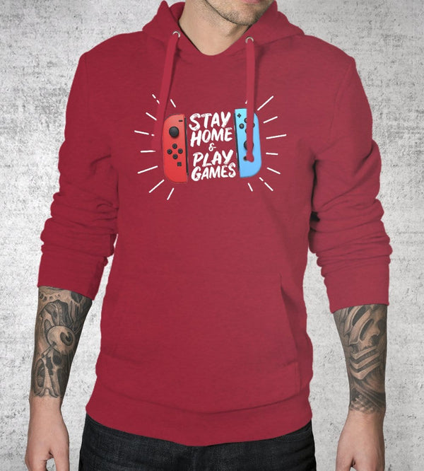 Stay Home & Play Games Hoodies by Beatemups - Pixel Empire