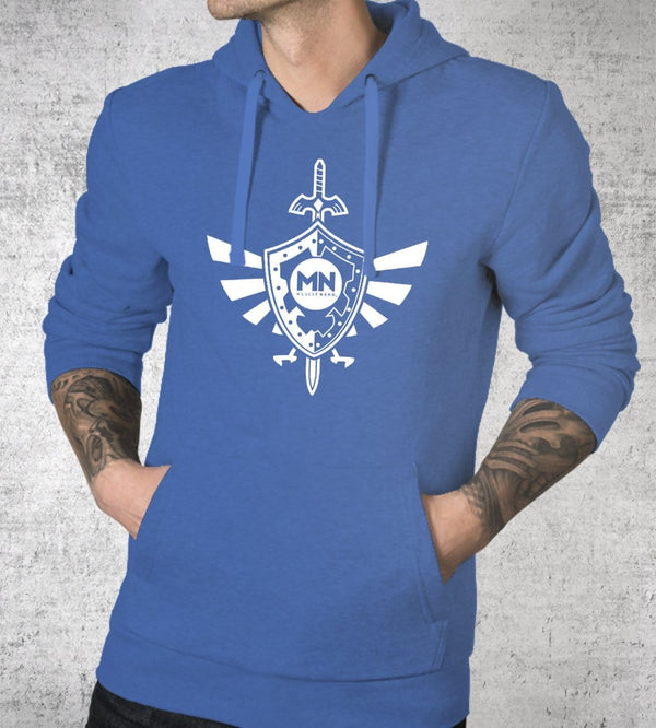 Sword And Shield Hoodies by Muscle Nerd - Pixel Empire
