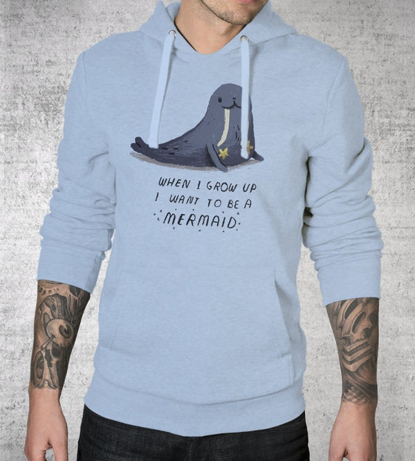 I Want To Be A Mermaid Hoodies by Louis Roskosch - Pixel Empire