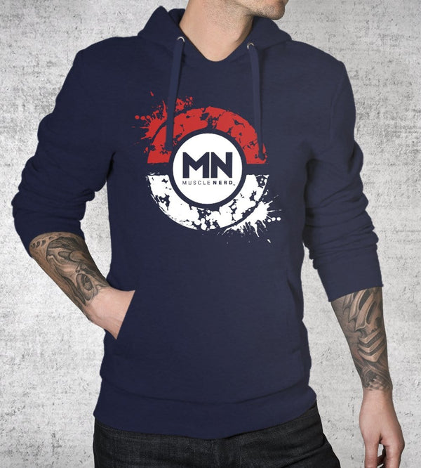 Pocket Monster Muscle Nerd Hoodies by Muscle Nerd - Pixel Empire