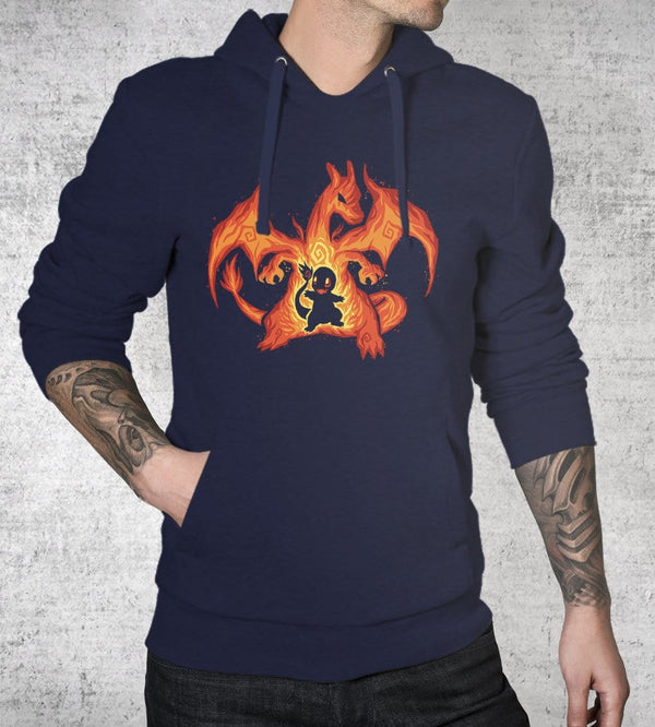 The Fire Dragon Within Hoodies by Techranova - Pixel Empire
