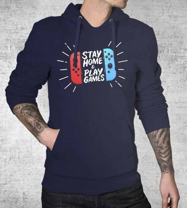 Stay Home & Play Games Hoodies by Beatemups - Pixel Empire