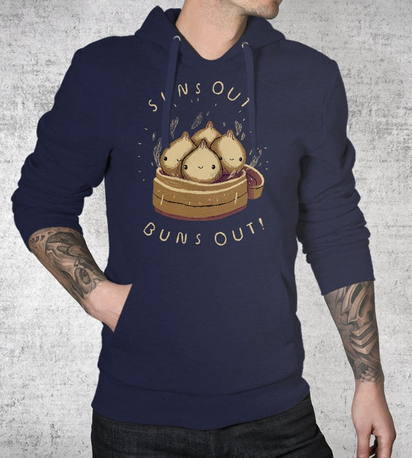 Suns Out Buns Out Hoodies by Louis Roskosch - Pixel Empire