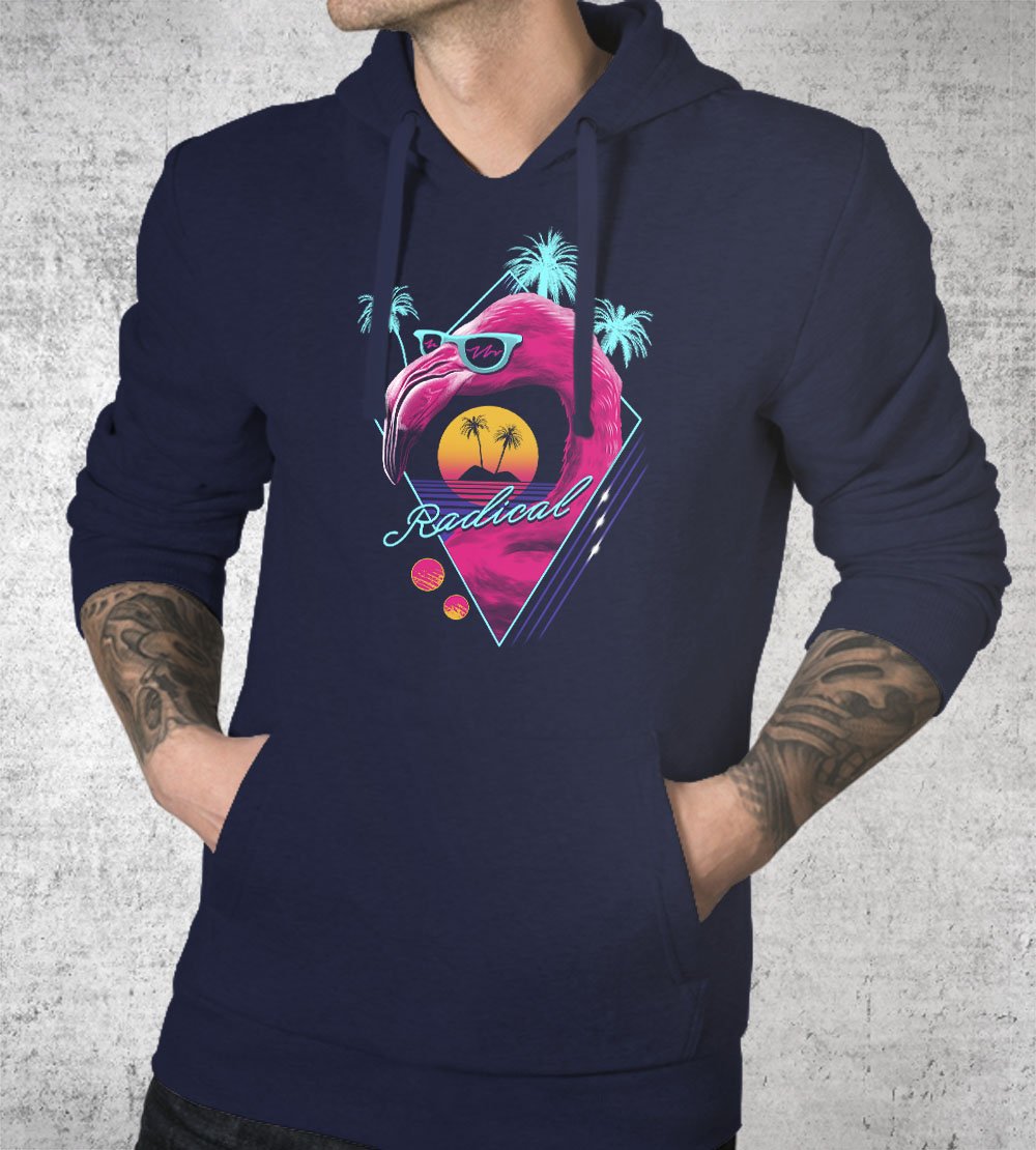Rad Flamingo Hoodies by Vincent Trinidad - Pixel Empire