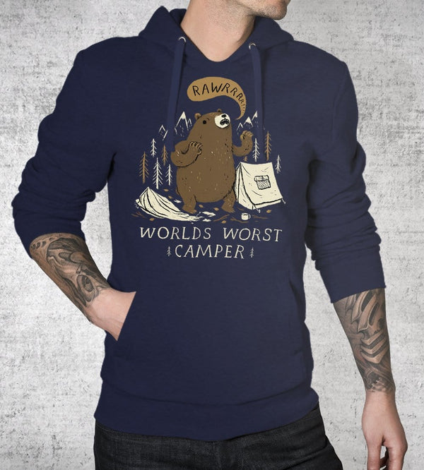 World's Worst Camper Hoodies by Louis Roskosch - Pixel Empire