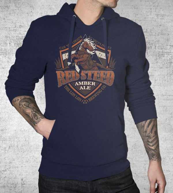 Red Steed Ale Hoodies by Cory Freeman Design - Pixel Empire
