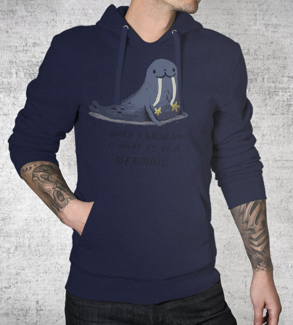 I Want To Be A Mermaid Hoodies by Louis Roskosch - Pixel Empire