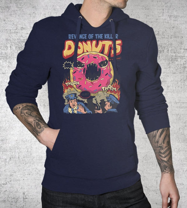 Revenge Of The Killer Donuts Hoodies by Vincent Trinidad - Pixel Empire