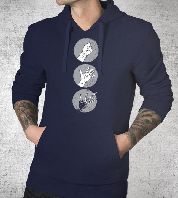 Rock Paper Scissors Hoodies by Grant Shepley - Pixel Empire