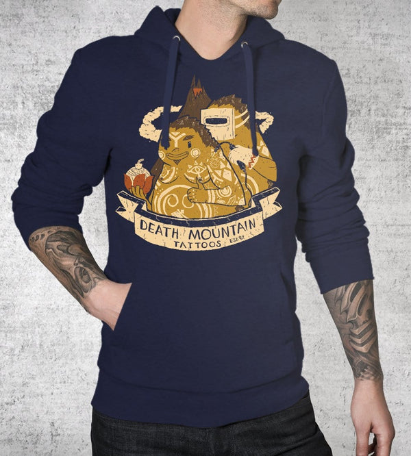 Death Mountain Tattoos Hoodies by Louis Roskosch - Pixel Empire
