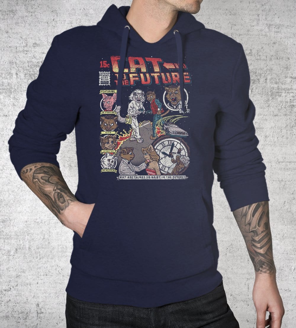 Cat To The Future Hoodies by COD Designs - Pixel Empire