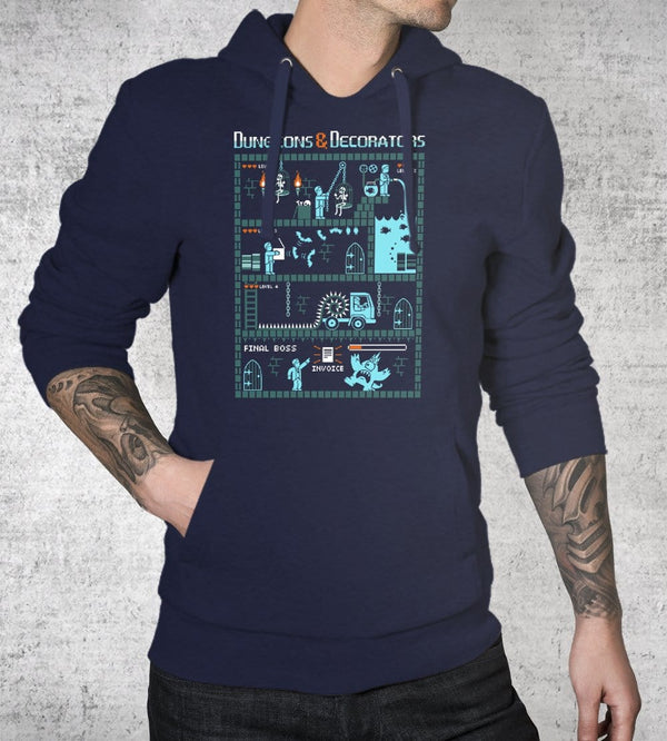 Dungeons And Decorators Hoodies by Eduardo San Gil - Pixel Empire