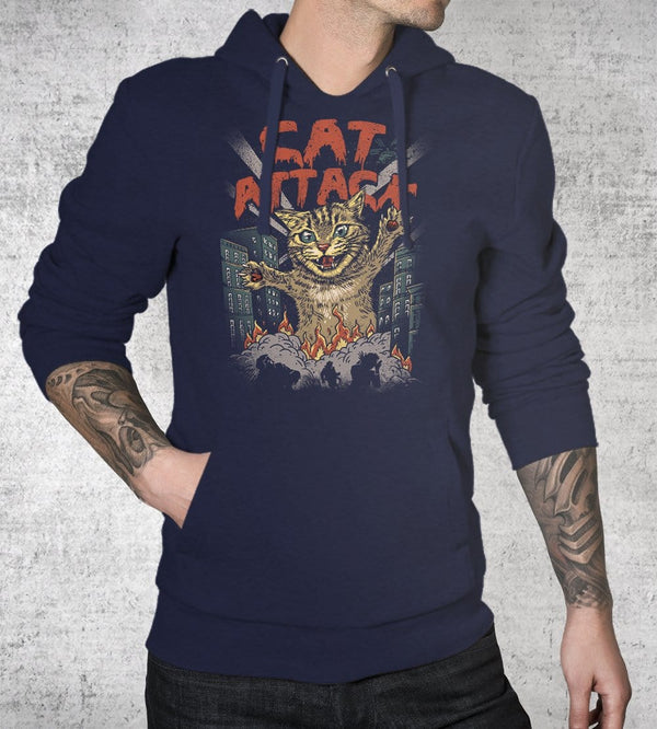 Cat Attack Hoodies by Vincent Trinidad - Pixel Empire