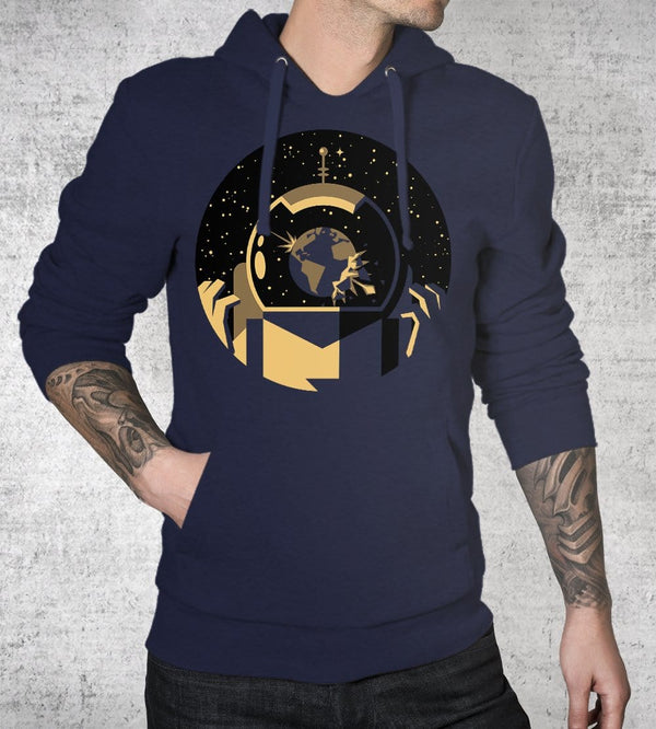 Astronaut Panic Hoodies by Javi Ramos - Pixel Empire
