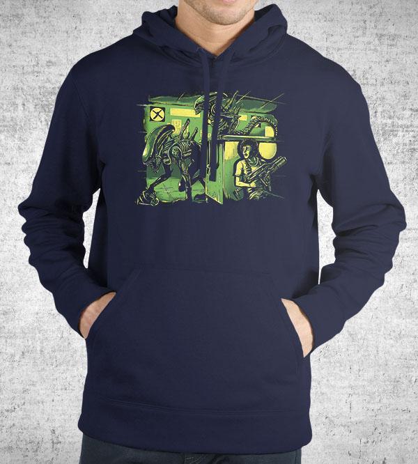Jurassic Xenomorphs Hoodies by Barrett Biggers - Pixel Empire