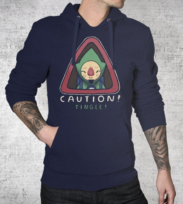 Caution Tingle Hoodies by Louis Roskosch - Pixel Empire