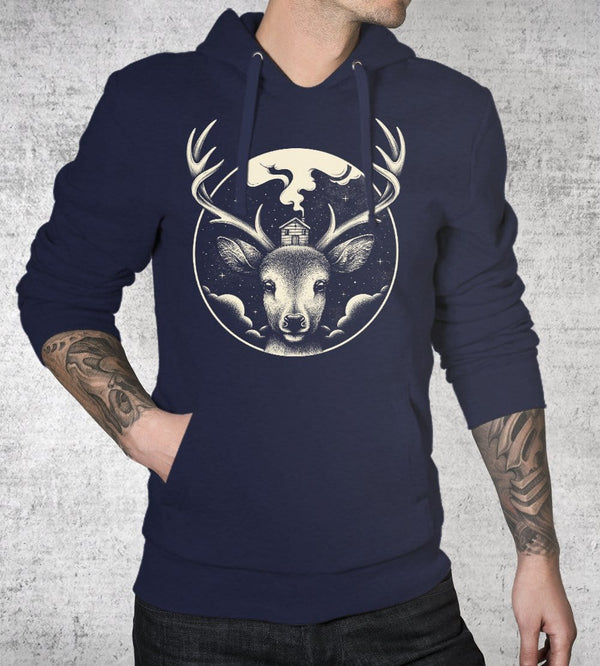 Deer Home Hoodies by Enkel Dika - Pixel Empire
