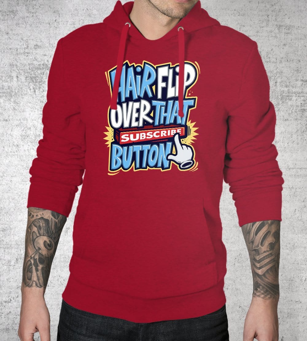 Hairflip Over That Subscribe Button Hoodies by Beatemups - Pixel Empire