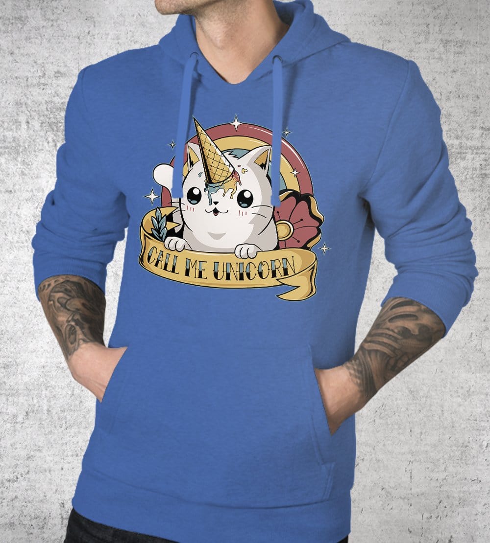 Call Me Unicorn Hoodies by Typhoonic - Pixel Empire