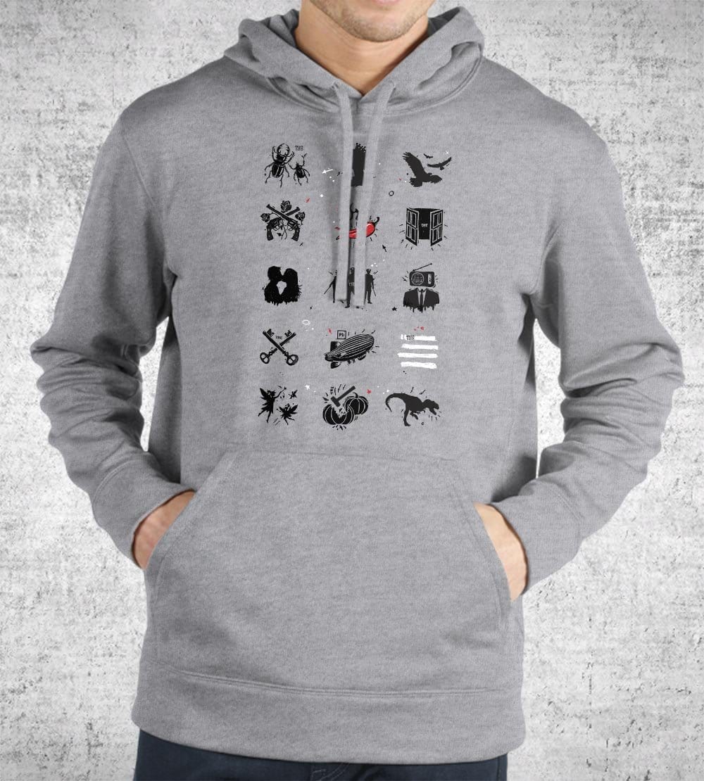 Rock n Roll Pictionary Hoodies by Grant Shepley - Pixel Empire