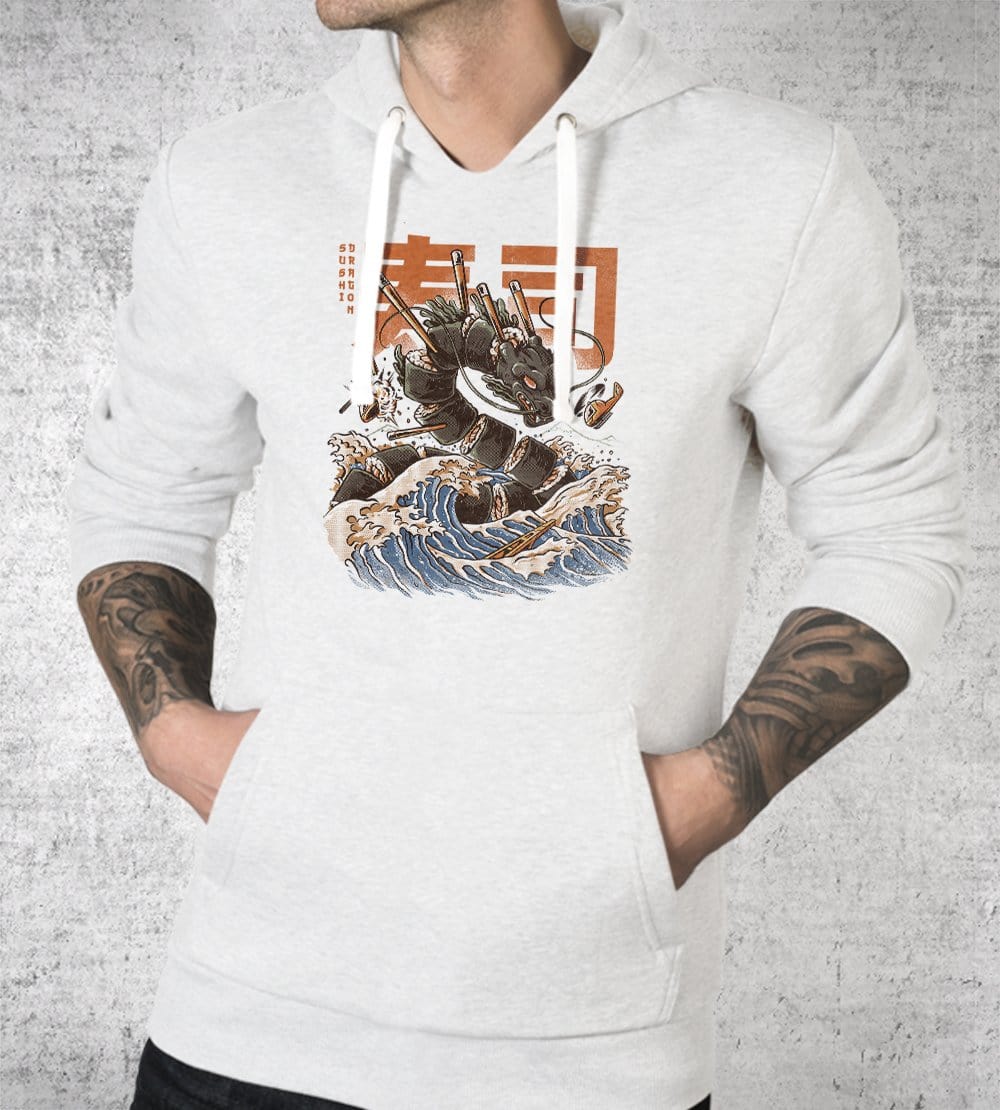 Great Sushi Dragon Hoodies by Ilustrata - Pixel Empire