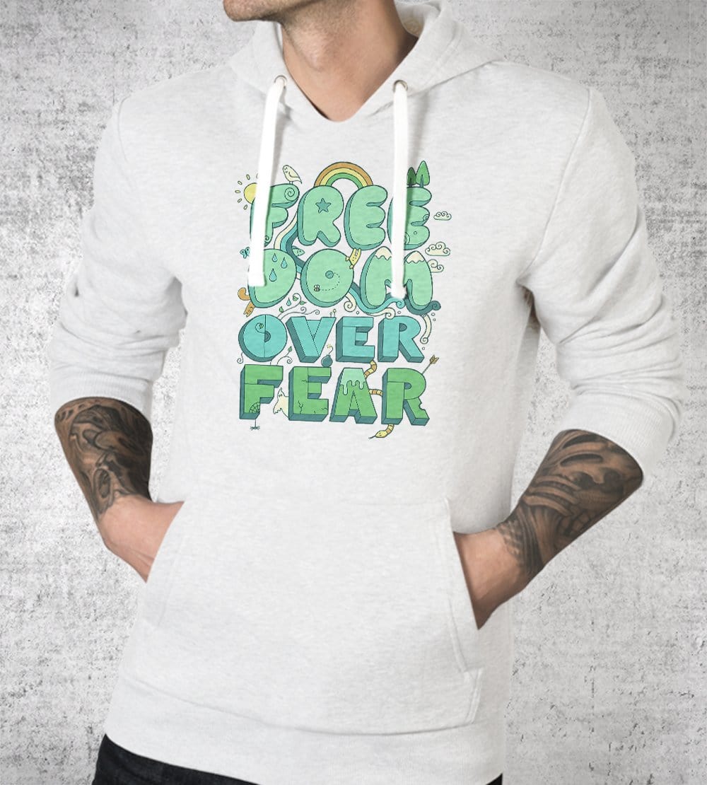 Freedom Over Fear Hoodies by Rick Crane - Pixel Empire