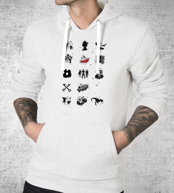 Rock n Roll Pictionary Hoodies by Grant Shepley - Pixel Empire
