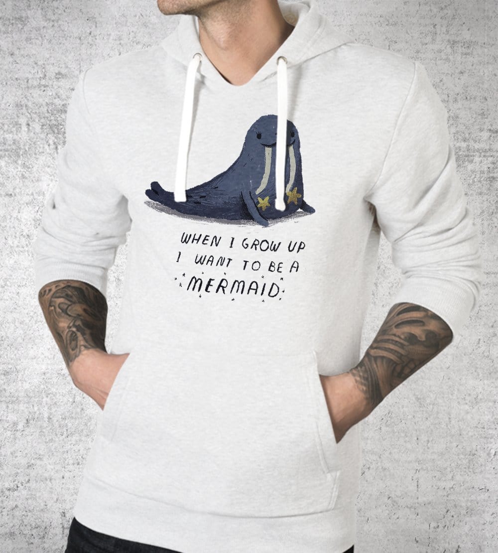 I Want To Be A Mermaid Hoodies by Louis Roskosch - Pixel Empire