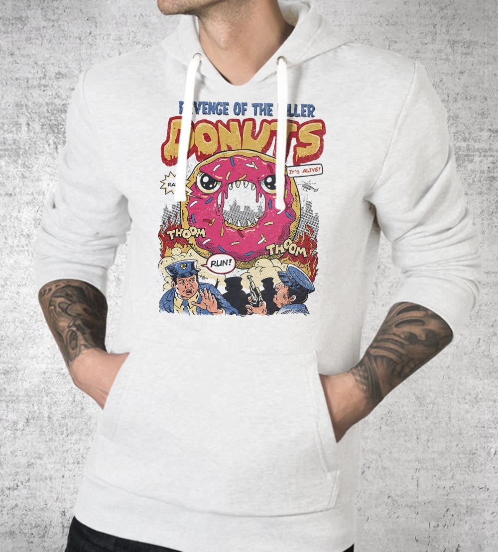 Revenge Of The Killer Donuts Hoodies by Vincent Trinidad - Pixel Empire