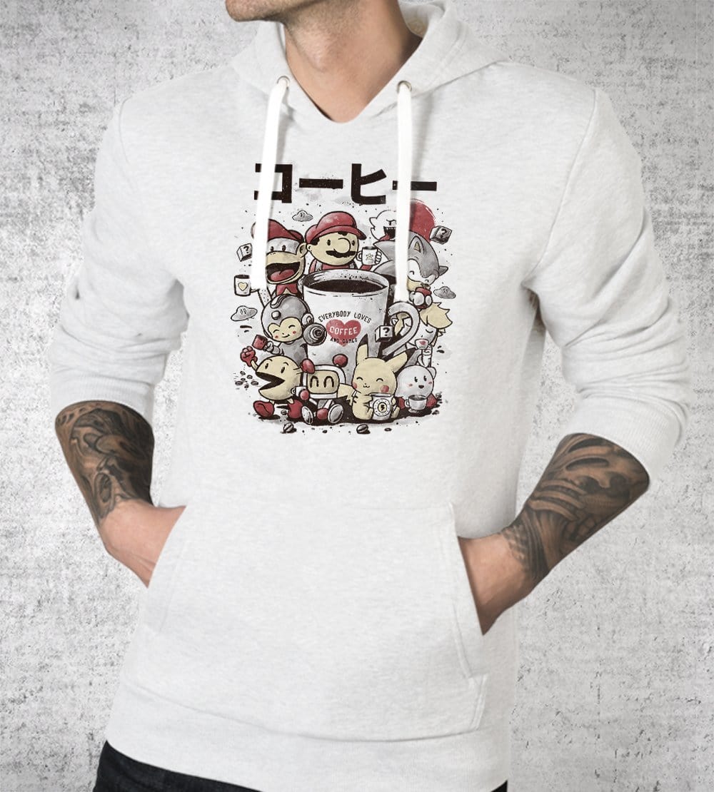 Coffee And Games Hoodies by Eduardo Ely - Pixel Empire