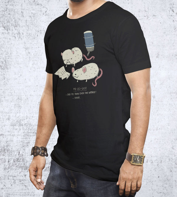 Pinky & the Brain To Do List T-Shirts by Louis Roskosch - Pixel Empire