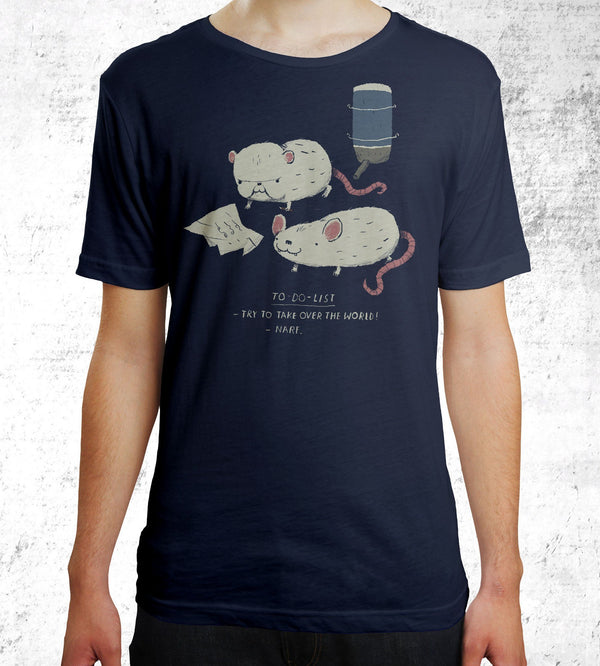 Pinky & the Brain To Do List T-Shirts by Louis Roskosch - Pixel Empire