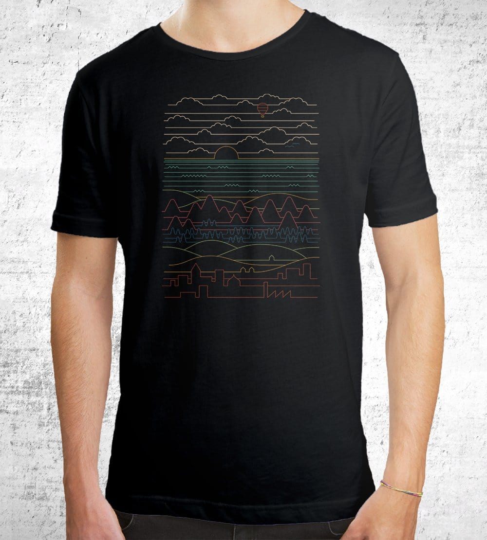 Linear Landscape T-Shirts by Rick Crane - Pixel Empire