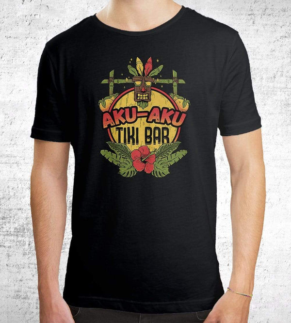 Aku Aku Tiki Bar T-Shirts by Ilustrata - Pixel Empire