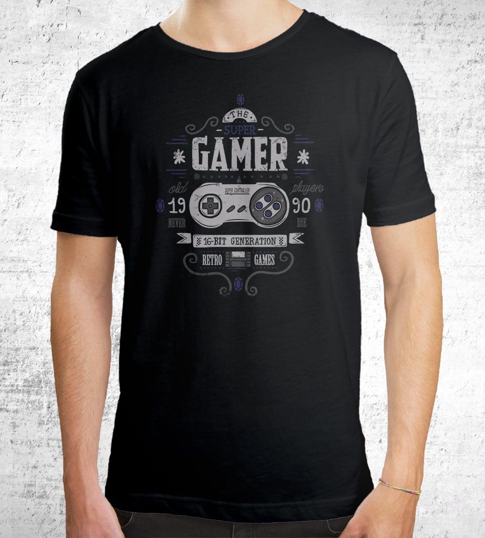 Super Gamer T-Shirts by Typhoonic - Pixel Empire