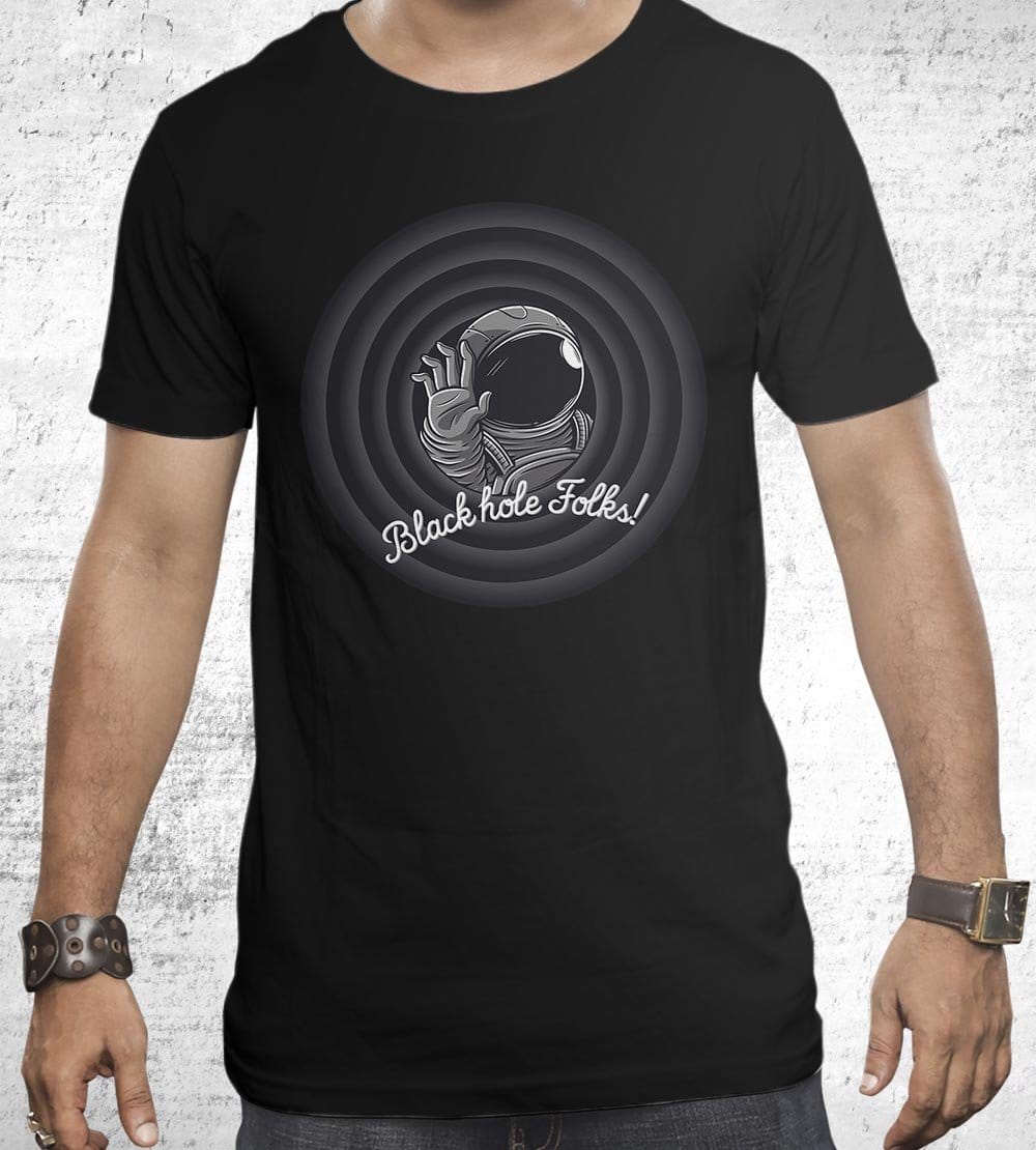 Black Hole Folks T-Shirts by Elia Colombo - Pixel Empire