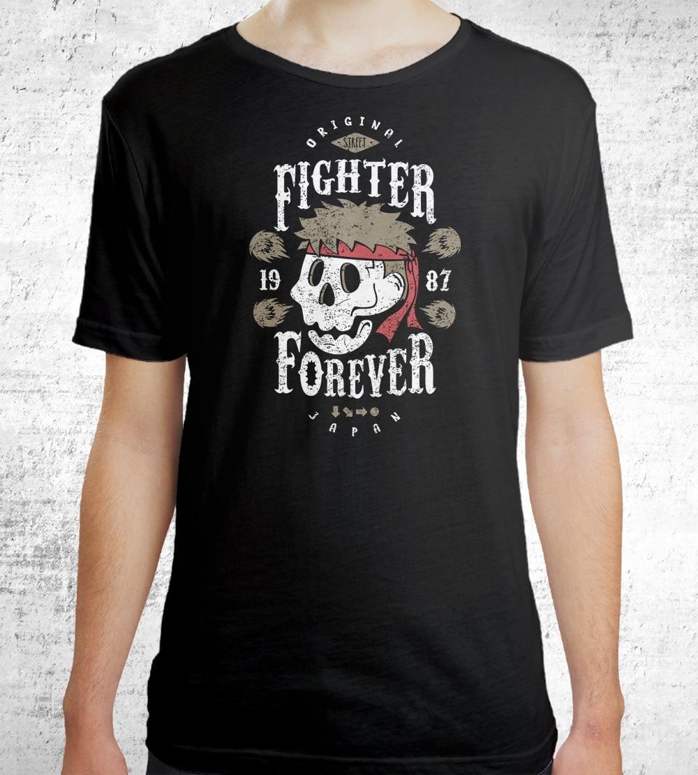 Fighter Ryu Forever T-Shirts by Olipop - Pixel Empire