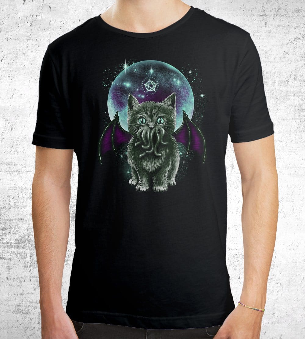 Cosmic Purrrcraft T-Shirts by Vincent Trinidad - Pixel Empire