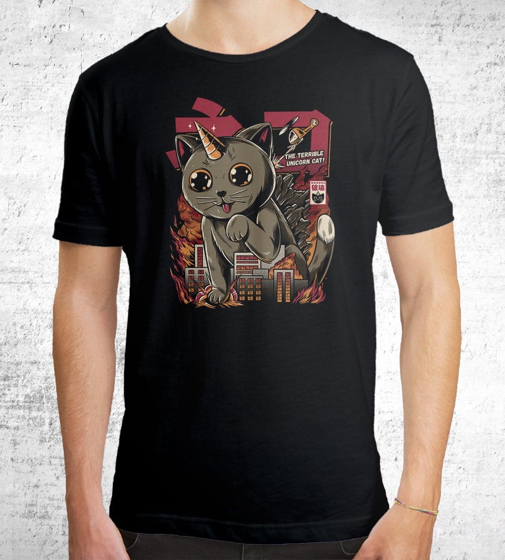 Cat Kojira T-Shirts by Ilustrata - Pixel Empire