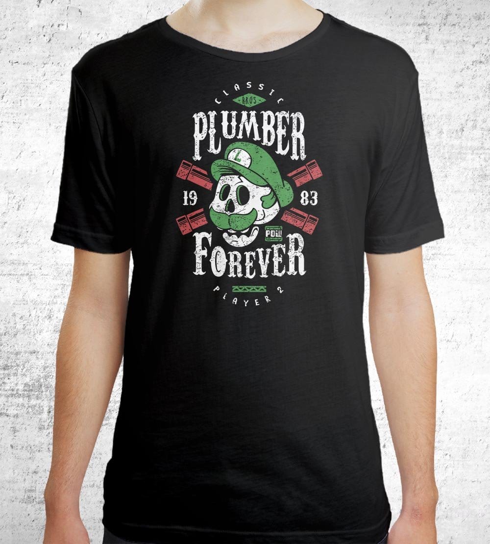 Plumber Player 2 Forever T-Shirts by Olipop - Pixel Empire