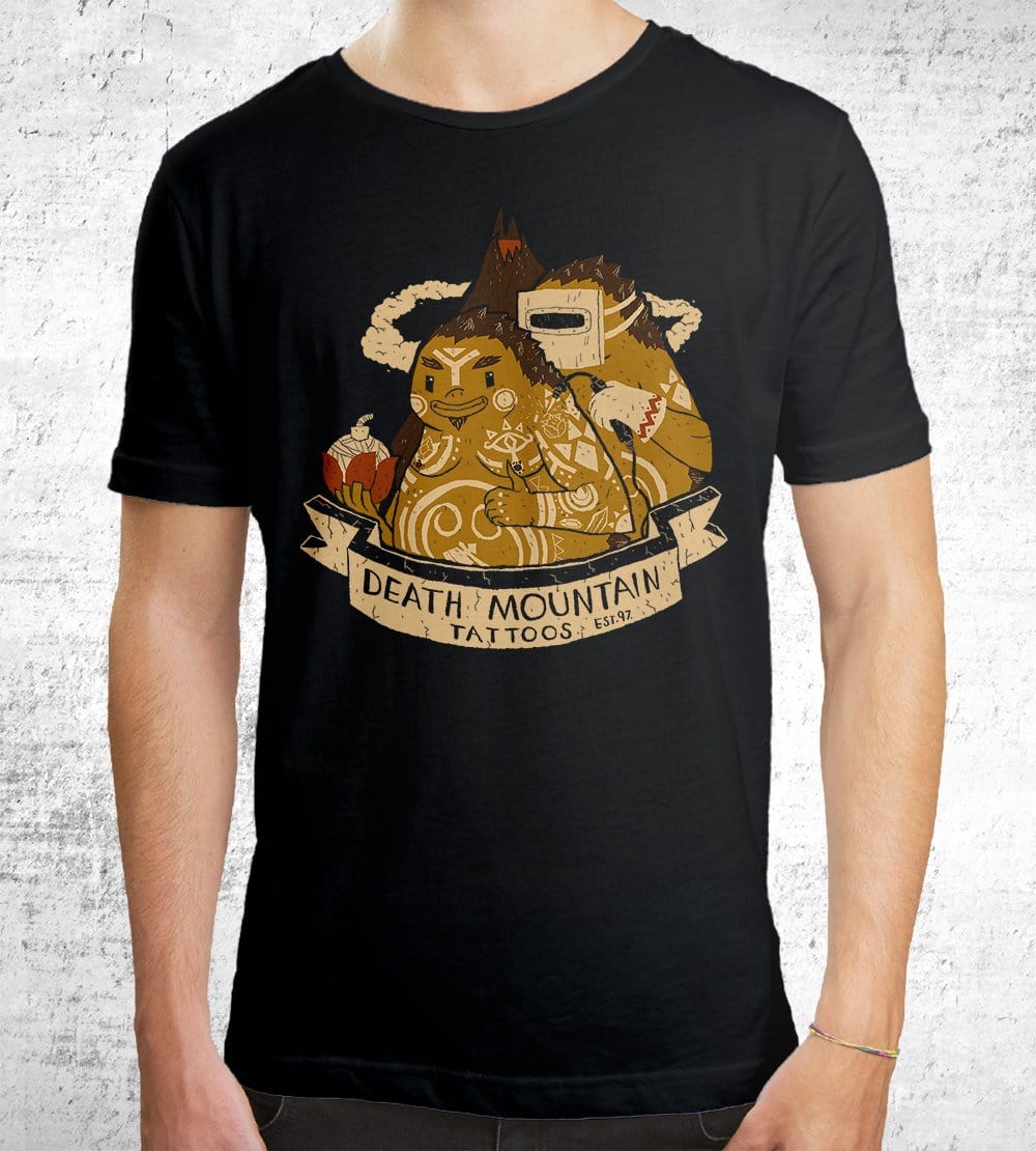 Death Mountain Tattoos T-Shirts by Louis Roskosch - Pixel Empire