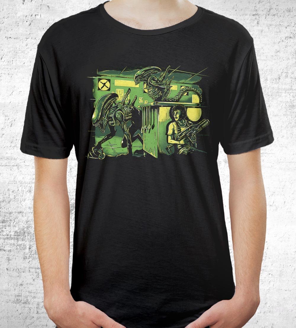 Jurassic Xenomorphs T-Shirts by Barrett Biggers - Pixel Empire