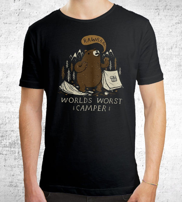 World's Worst Camper T-Shirts by Louis Roskosch - Pixel Empire