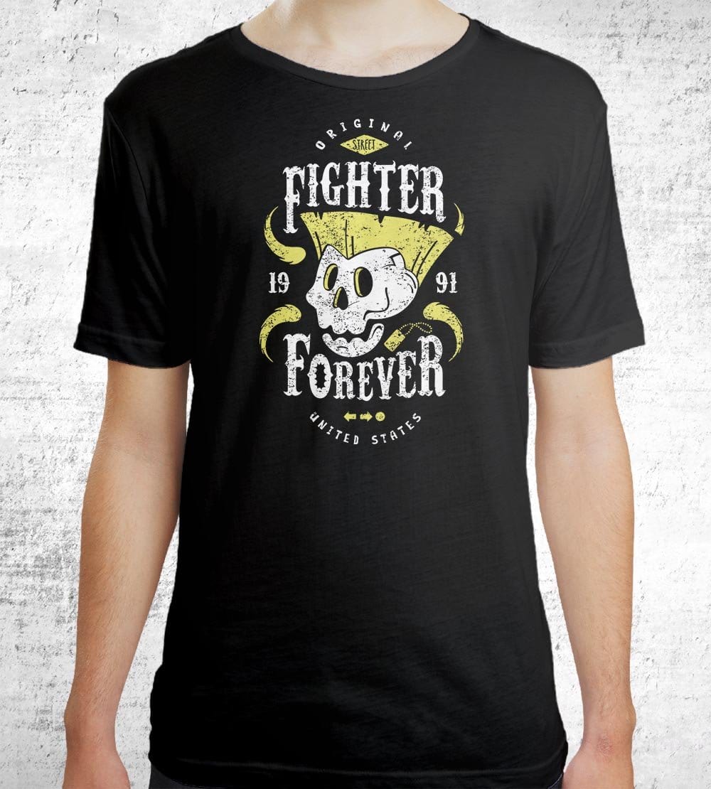 Fighter Guile Forever T-Shirts by Olipop - Pixel Empire