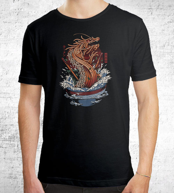 Dragon Ramen T-Shirts by Ilustrata - Pixel Empire