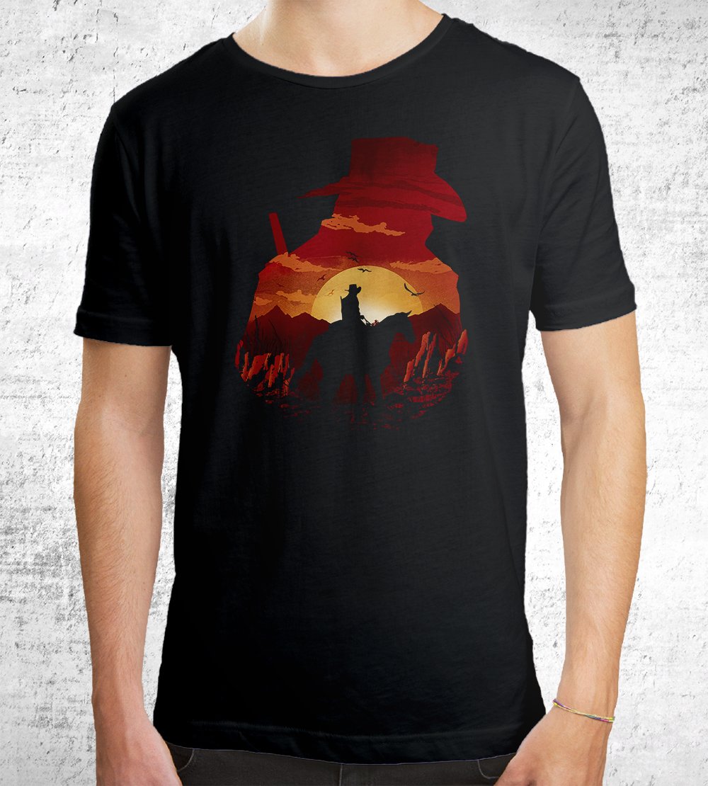 Red Dead Sunset T-Shirts by Dan Elijah Fajardo - Pixel Empire