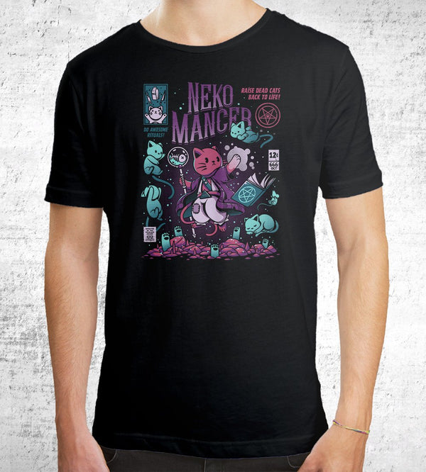 Nekomancer T-Shirts by Ilustrata - Pixel Empire