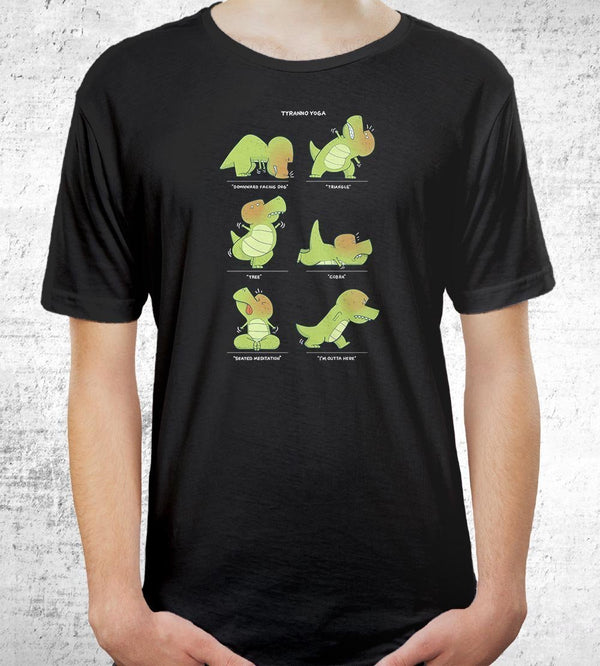 T-Rex Yoga T-Shirts by Anna-Maria Jung - Pixel Empire