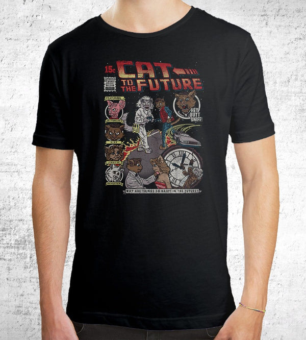Cat To The Future T-Shirts by COD Designs - Pixel Empire