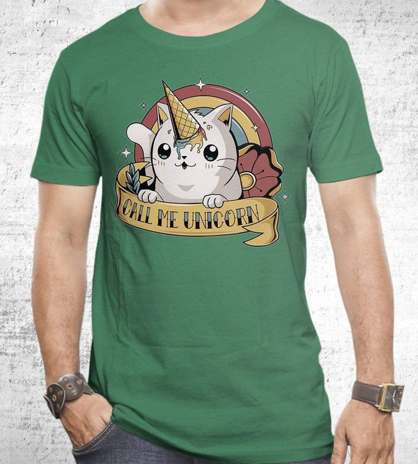 Call Me Unicorn T-Shirts by Typhoonic - Pixel Empire